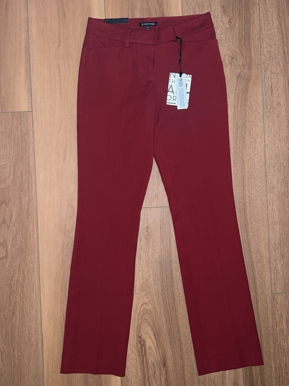 41 Hawthorn - Burgundy Straight-Leg Dress Pants